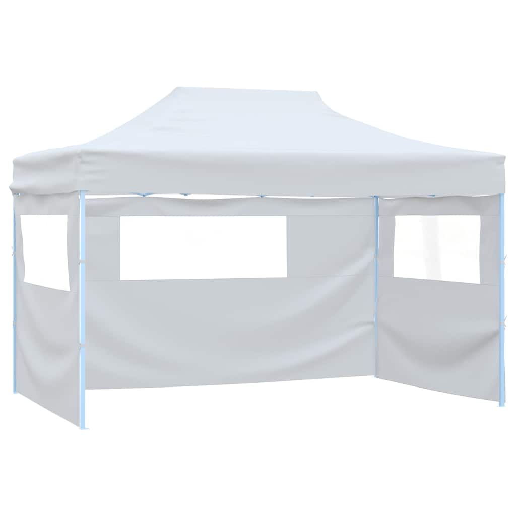 Gazebo Professionale Pieghevole 4 Pareti 280x410x315 cm Bianco