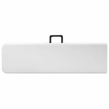Tavolo Giardino Pieghevole 2 Panche 180cm Acciaio e HDPE Bianco
