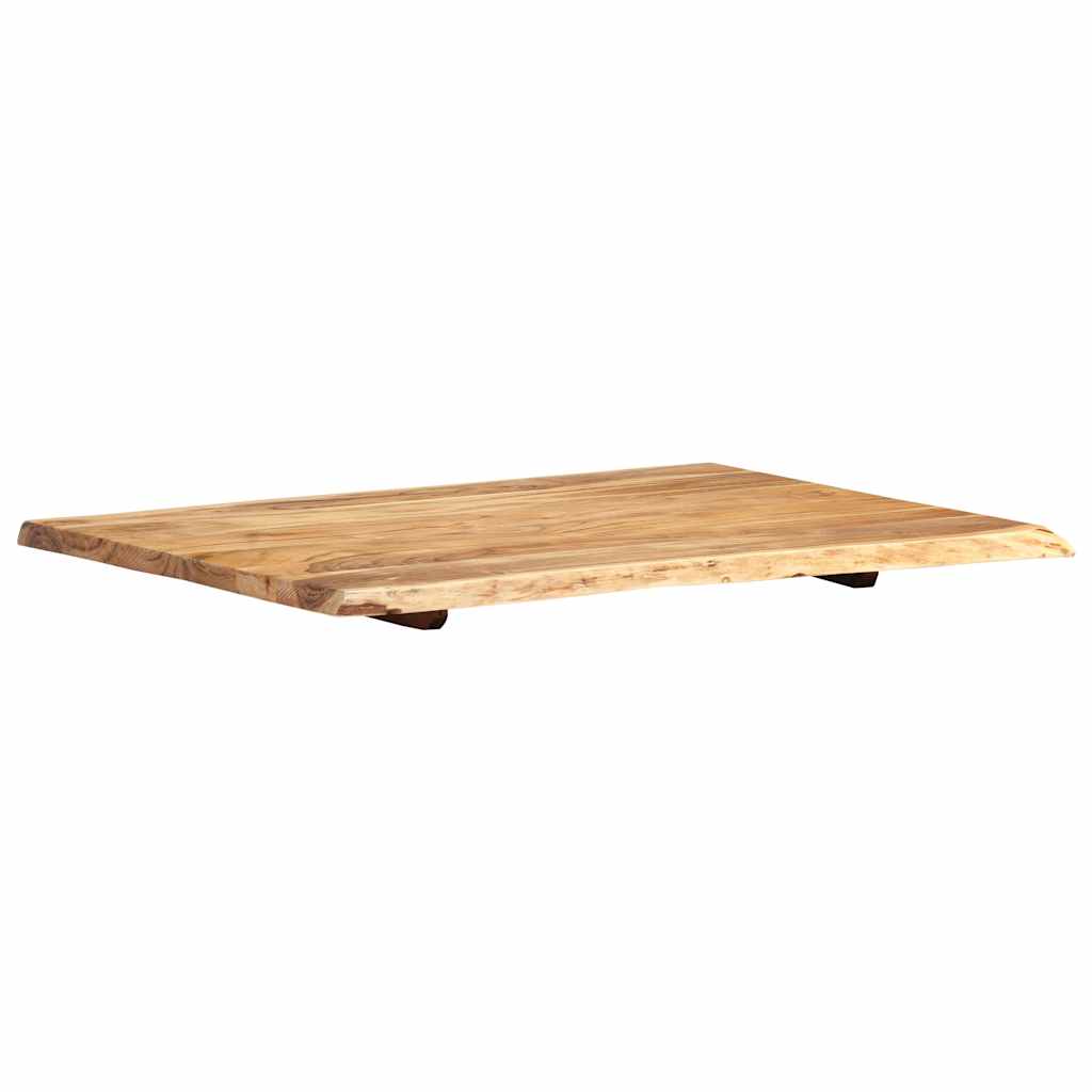 Piano del Tavolo in Legno Massello di Acacia 80x(50-60)x2,5 cm