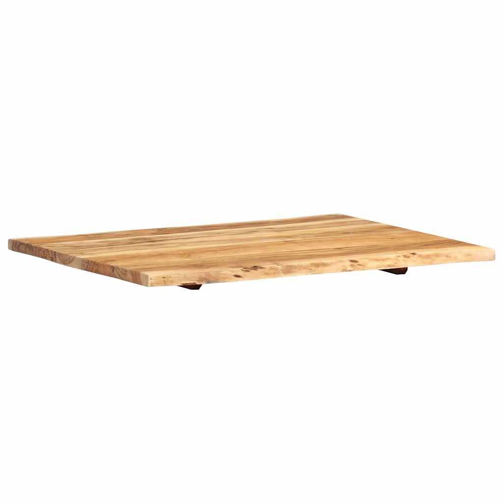 Piano del Tavolo in Legno Massello di Acacia 80x(50-60)x2,5 cm