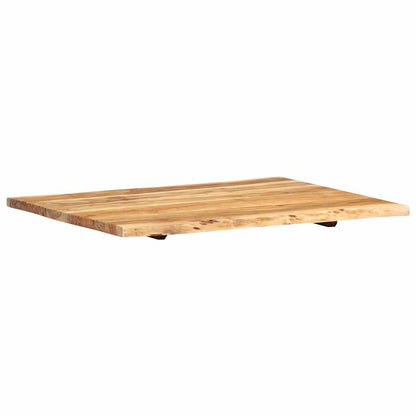 Piano del Tavolo in Legno Massello di Acacia 80x(50-60)x2,5 cm