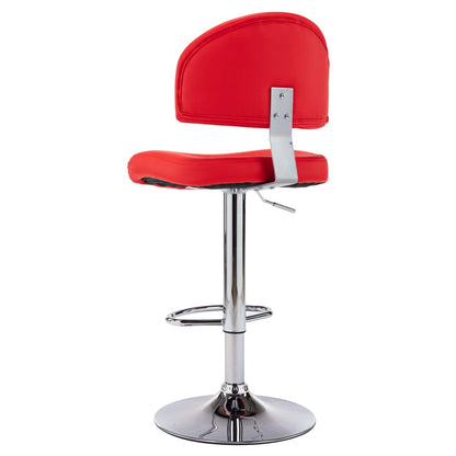 Sgabelli da Bar 2 pz Rossi in Similpelle | homemem39