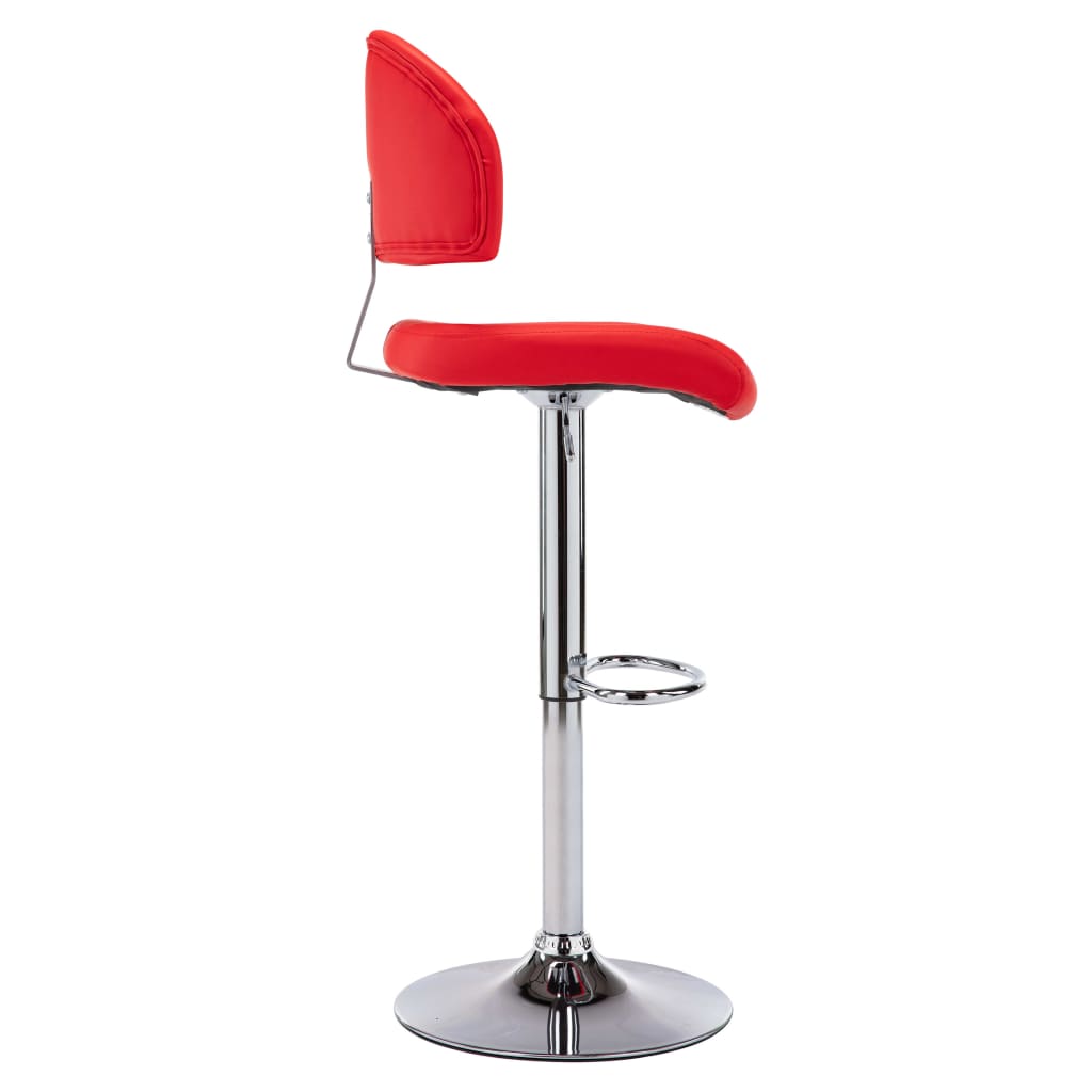 Sgabelli da Bar 2 pz Rossi in Similpelle | homemem39