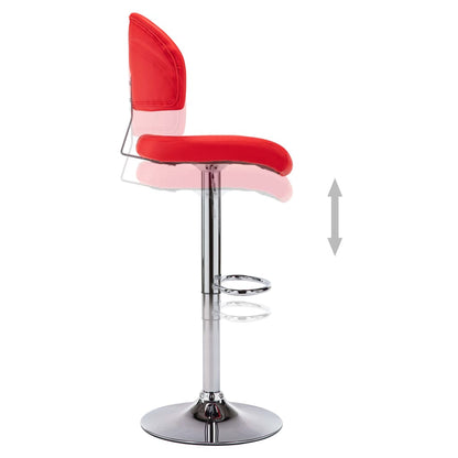 Sgabelli da Bar 2 pz Rossi in Similpelle | homemem39