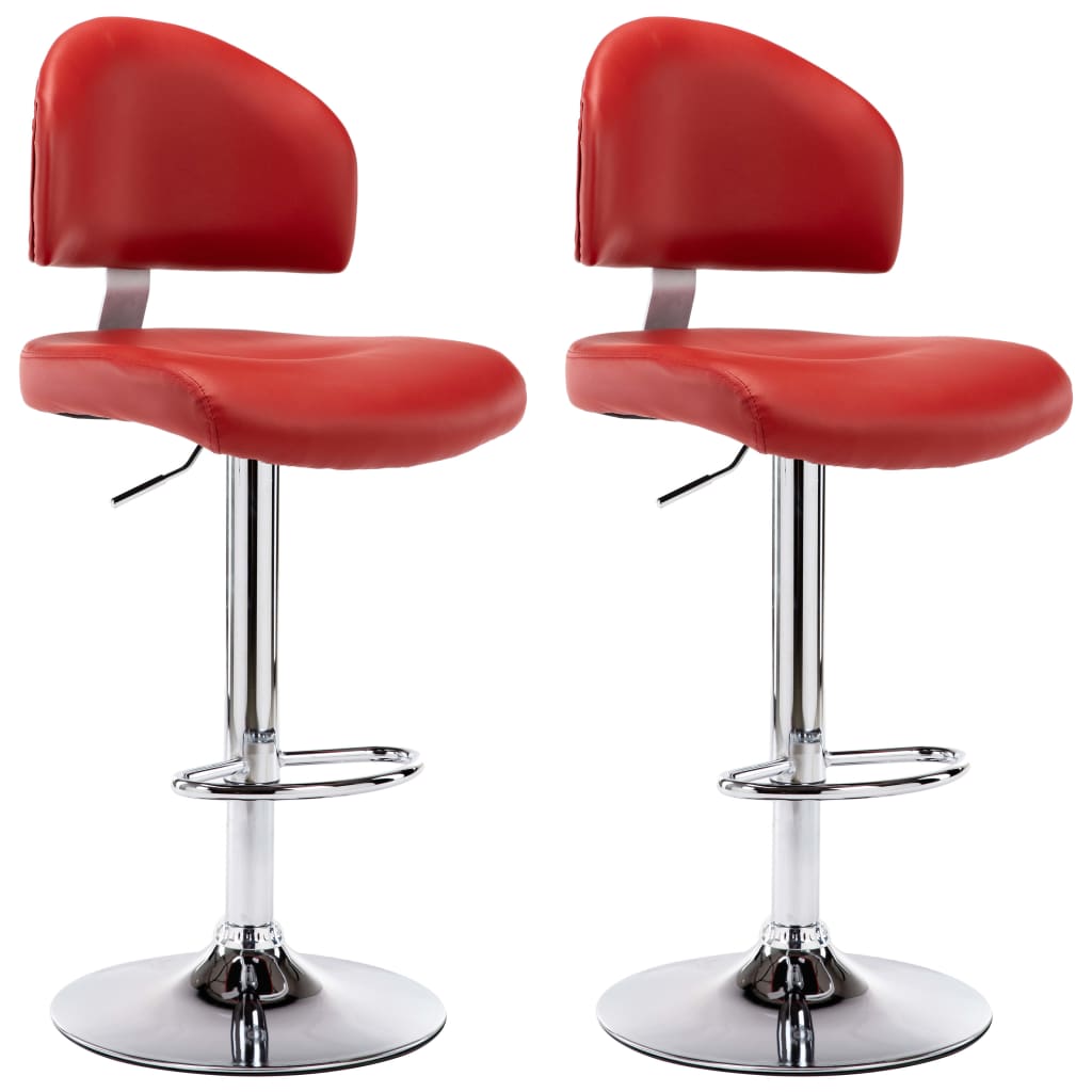 Sgabelli da Bar 2 pz Rosso Vino in Similpelle | homemem39