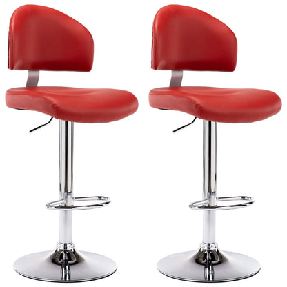 Sgabelli da Bar 2 pz Rosso Vino in Similpelle | homemem39