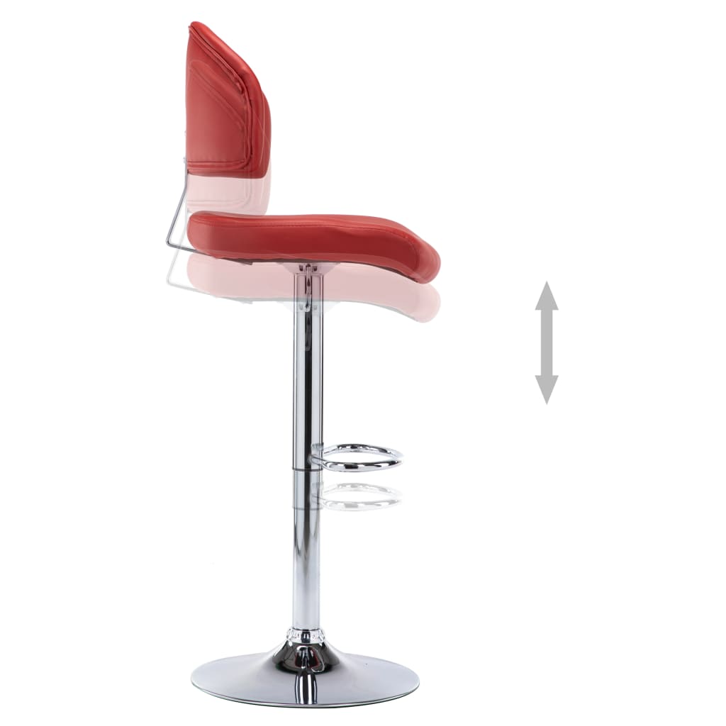 Sgabelli da Bar 2 pz Rosso Vino in Similpelle | homemem39