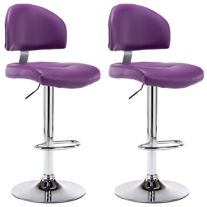 Sgabelli da Bar 2 pz Viola in Similpelle | homemem39