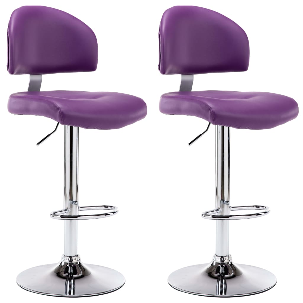 Sgabelli da Bar 2 pz Viola in Similpelle - homemem39