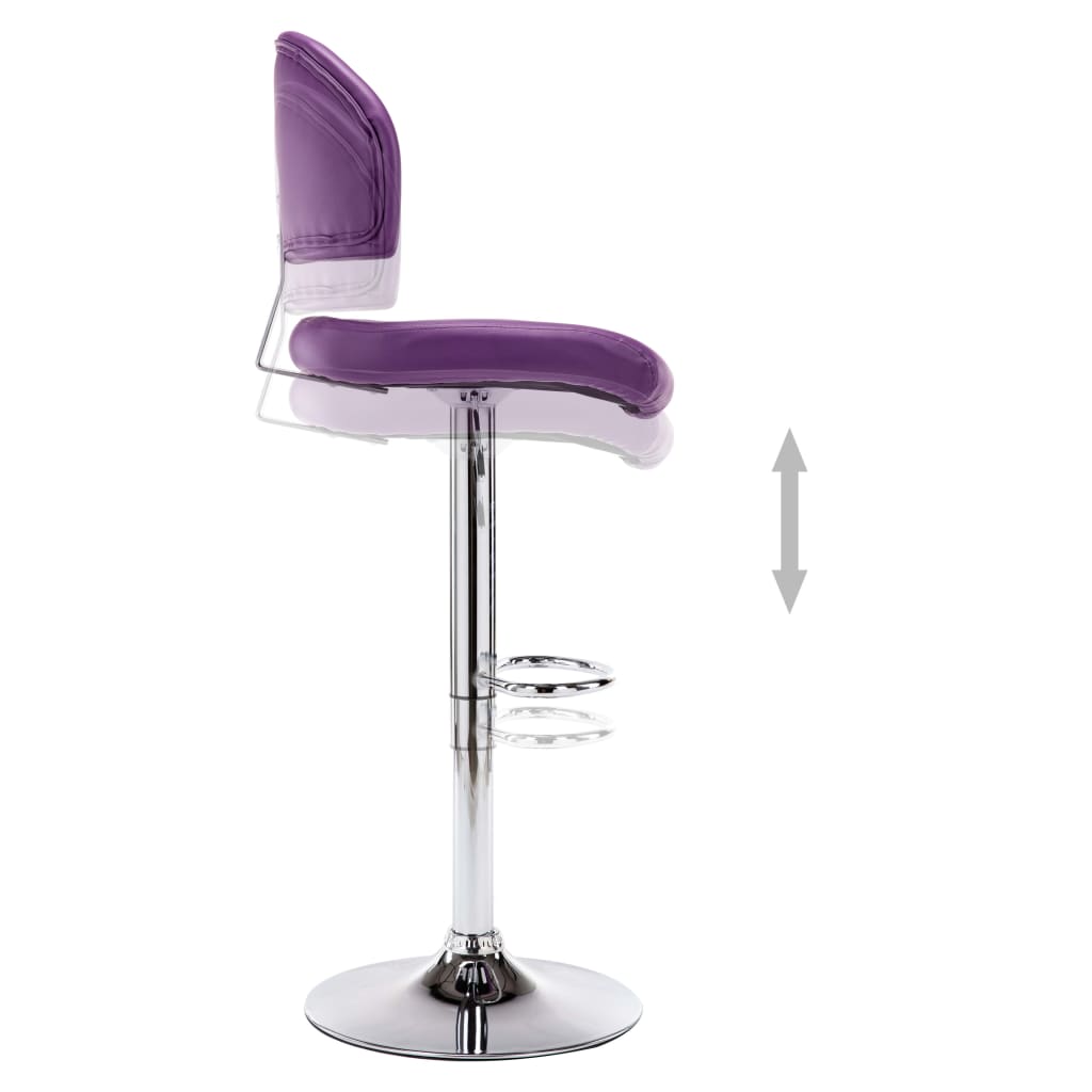 Sgabelli da Bar 2 pz Viola in Similpelle | homemem39