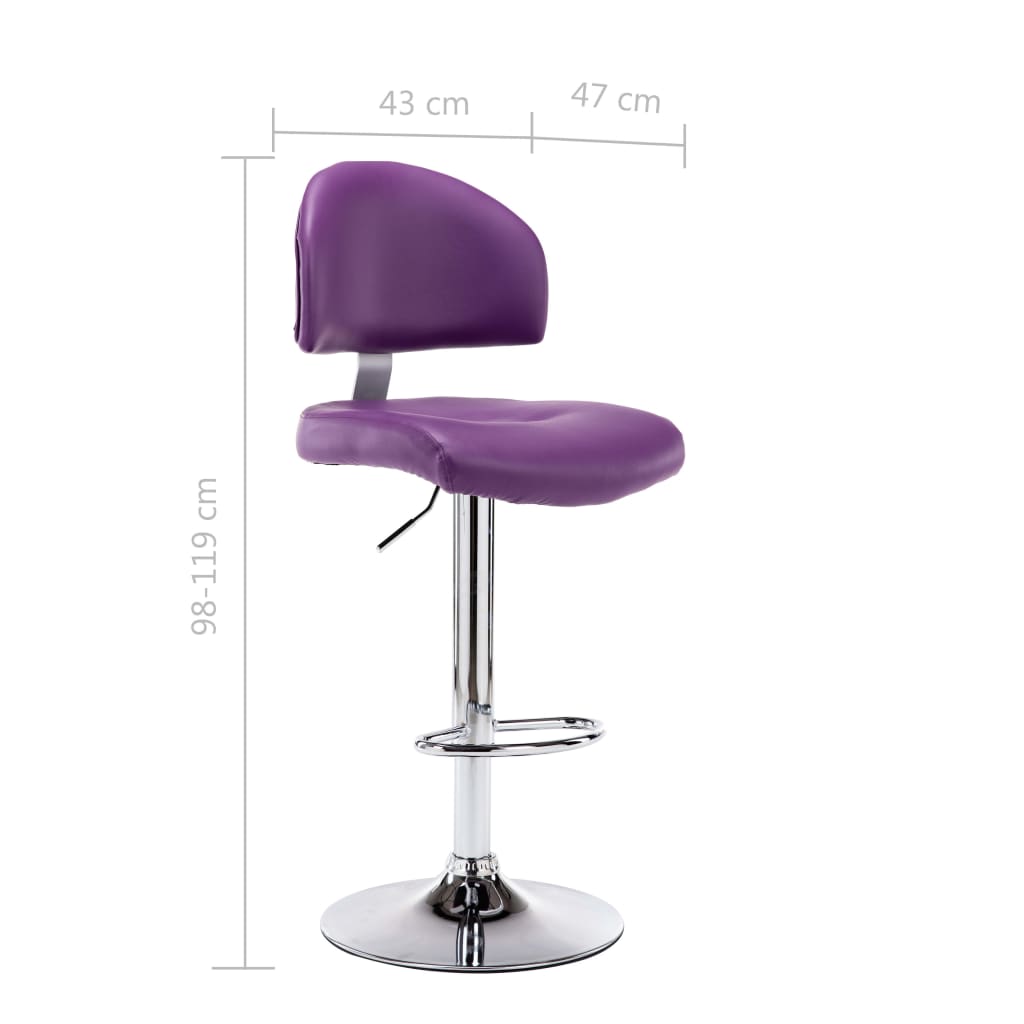 Sgabelli da Bar 2 pz Viola in Similpelle | homemem39