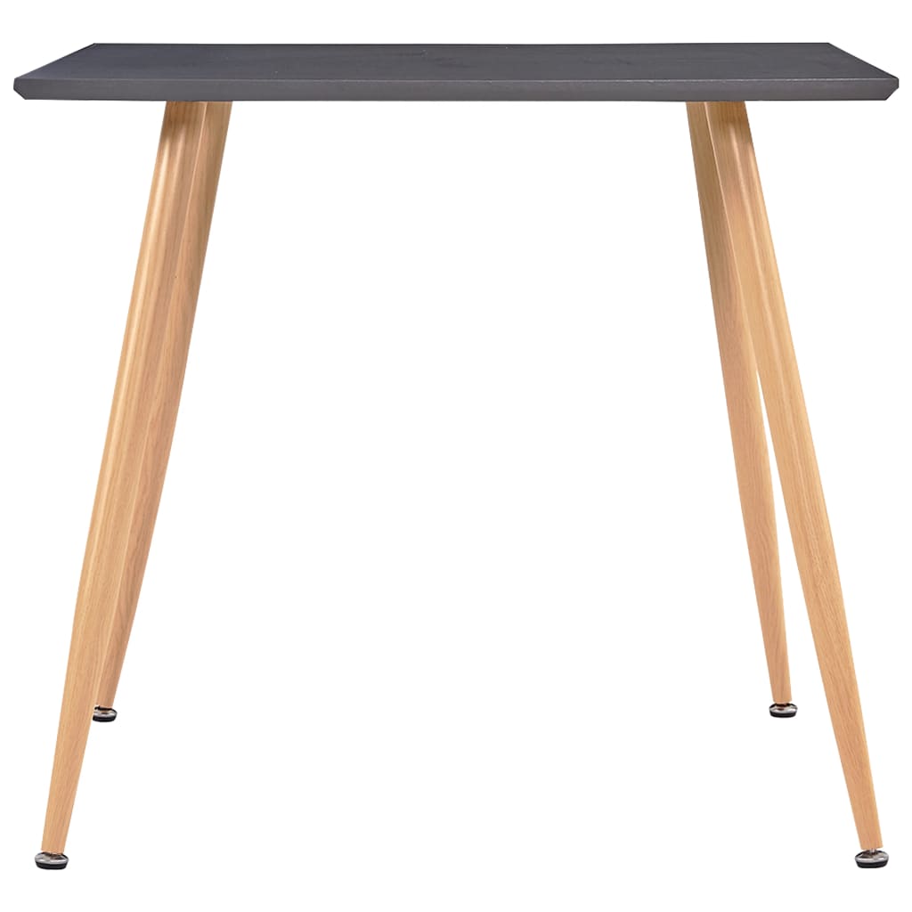 Tavolo da Pranzo Grigio e Rovere 80,5x80,5x73 cm in MDF | homemem39