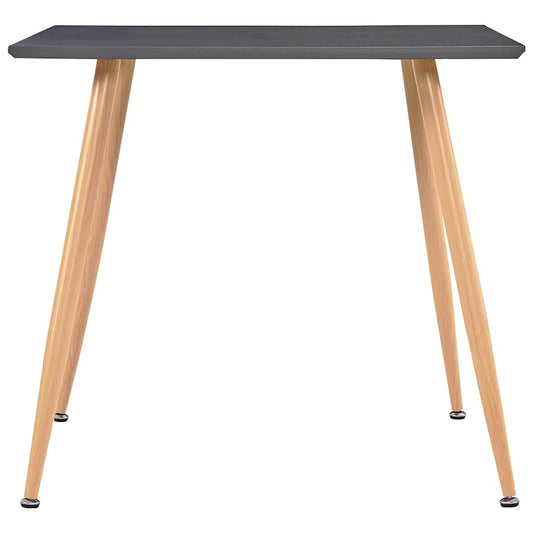 Tavolo da Pranzo Grigio e Rovere 80,5x80,5x73 cm in MDF