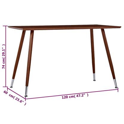 Tavolo da Pranzo Marrone 120x60x74 cm in MDF | homemem39