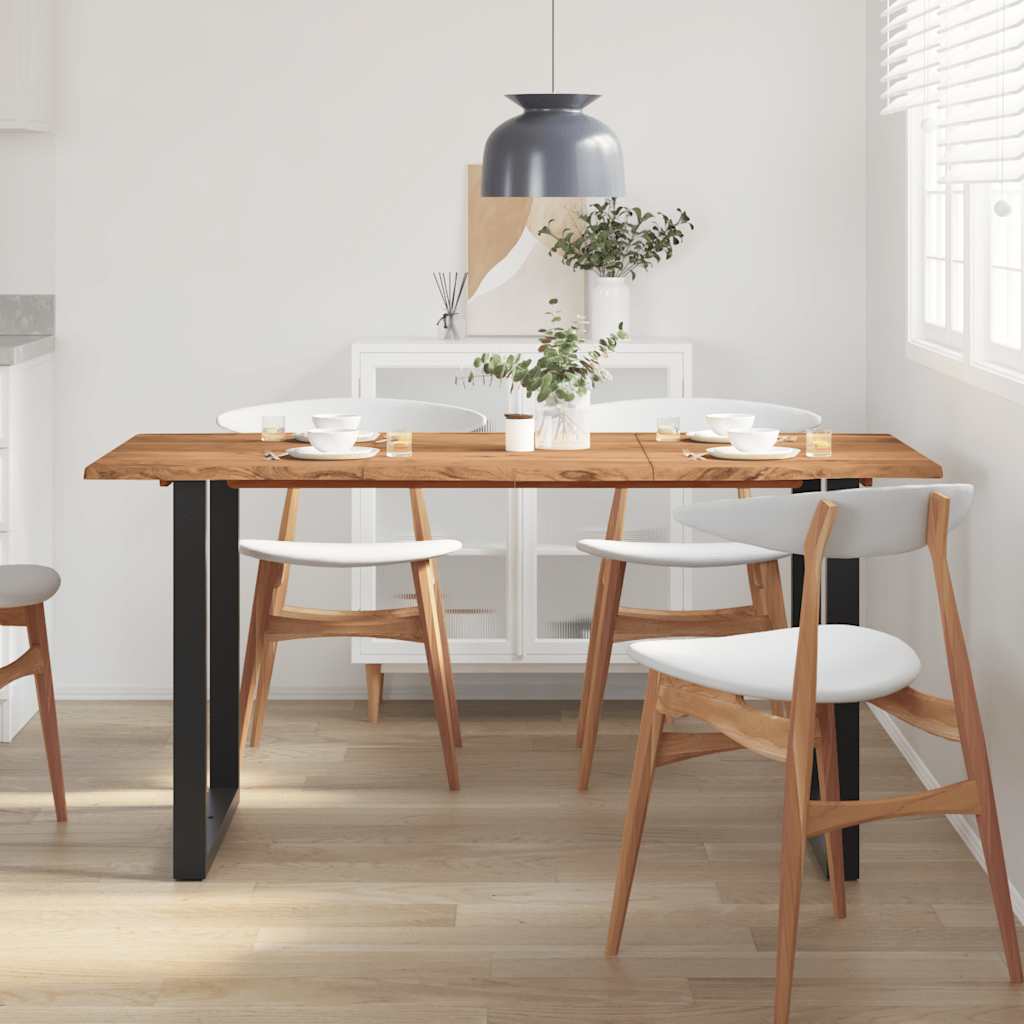 Tavolo da Pranzo 154x80x76 cm in Legno Massello di Acacia
