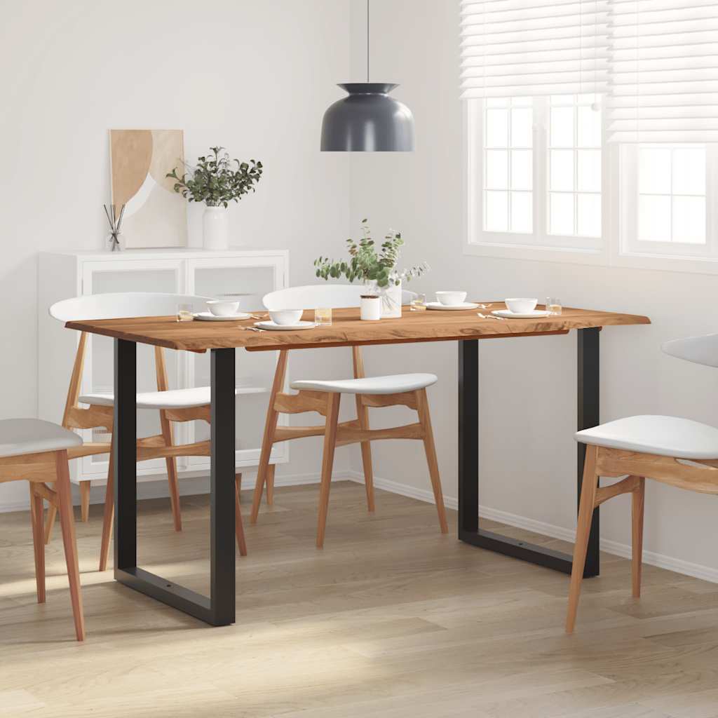 Tavolo da Pranzo 154x80x76 cm in Legno Massello di Acacia