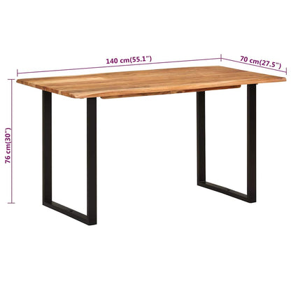 Tavolo da Pranzo 140x70x76 cm in Legno Massello di Acacia | homemem39