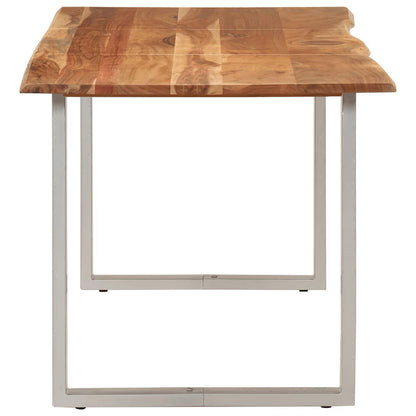 Tavolo da Pranzo 154x80x76 cm in Legno Massello di Acacia - homemem39