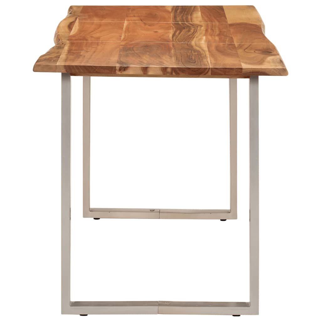 Tavolo da Pranzo 140x70x76 cm in Legno Massello di Acacia