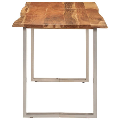 Tavolo da Pranzo 140x70x76 cm in Legno Massello di Acacia