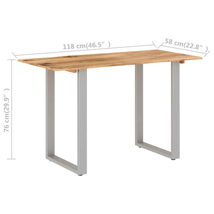 Tavolo da Pranzo 118x58x76 cm in Legno Massello di Acacia | homemem39