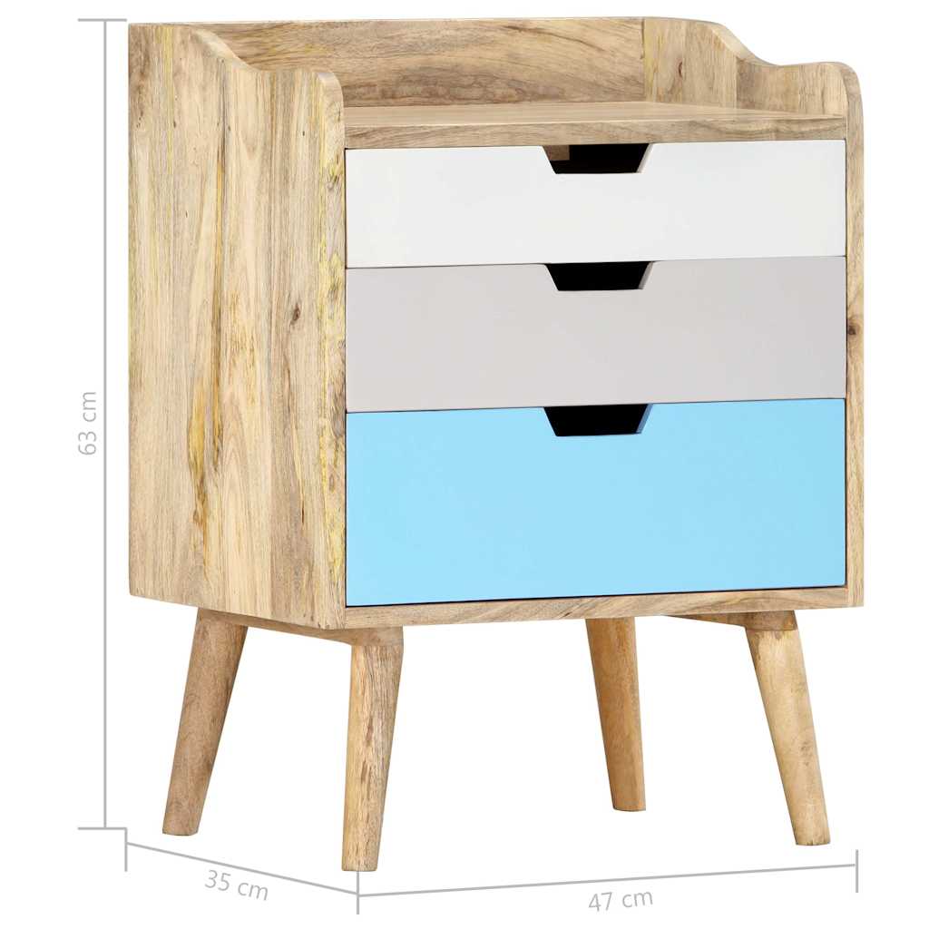 Comodino in Legno Massello di Mango