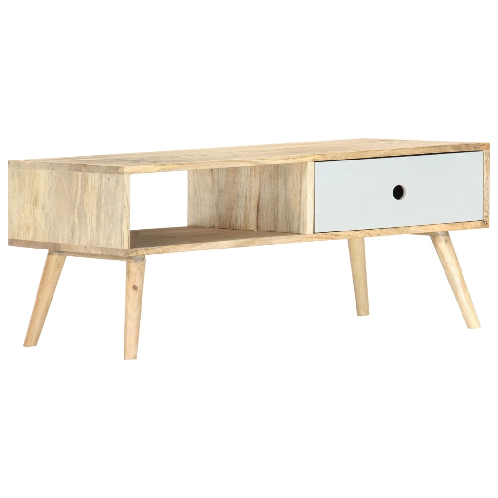 Tavolino da Salotto 90x50x40 cm in Legno Massello di Mango | homemem39