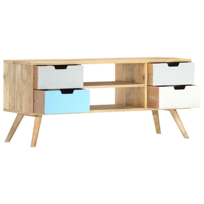 Mobile Porta TV 110x35x48 cm Legno Massello di Mango | homemem39