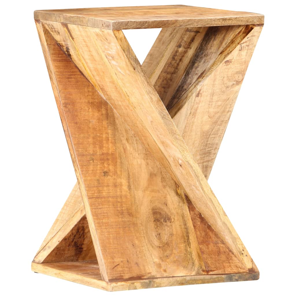 Tavolino di Servizio 35x35x55 cm in Legno Massello di Mango | homemem39
