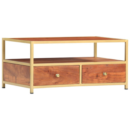 Tavolino da Salotto 90x50x40 cm in Legno Massello di Acacia | homemem39
