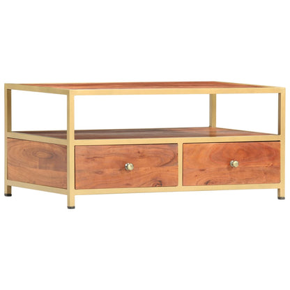 Tavolino da Salotto 90x50x40 cm in Legno Massello di Acacia | homemem39