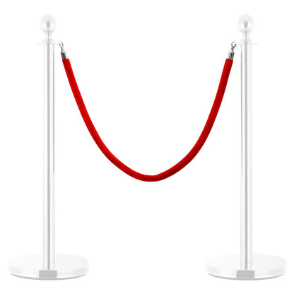 Cordone per Transenne Rosso e Argento in Velluto - homemem39