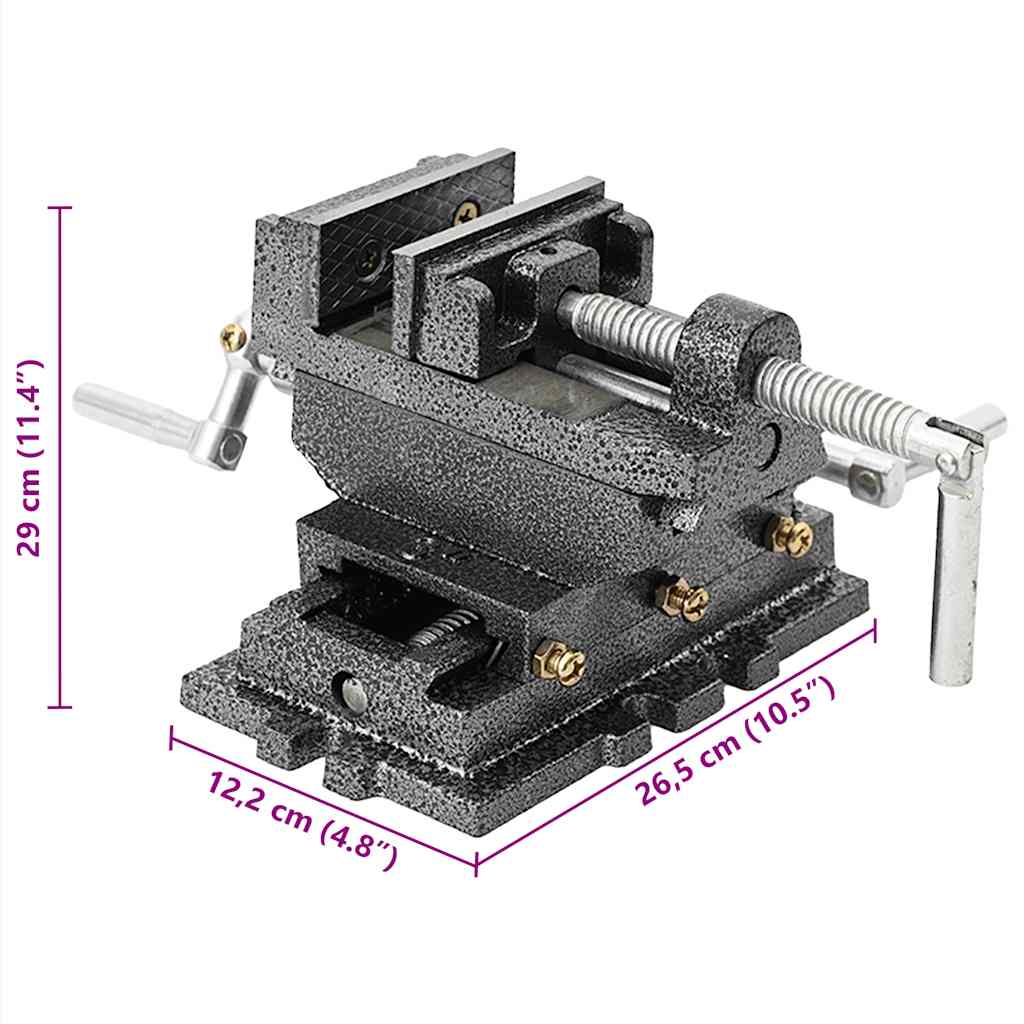 Morsa Manuale con Slitta Trasversale per Trapano a Colonna 70mm - homemem39