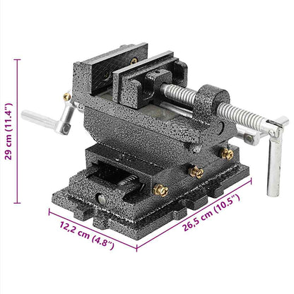 Morsa Manuale con Slitta Trasversale per Trapano a Colonna 70mm - homemem39