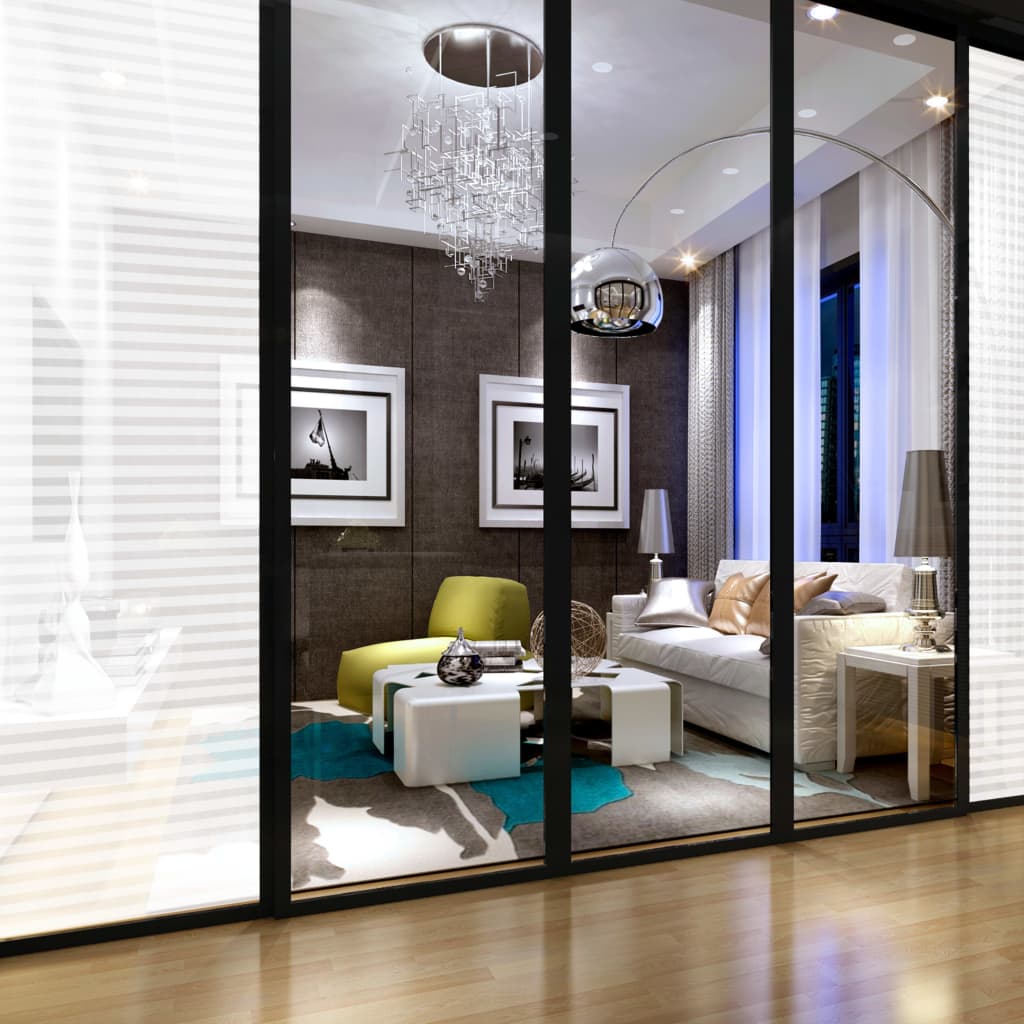 Pellicola per Finestra Design Smerigliato Strisce 0,9x50 m PVC - homemem39