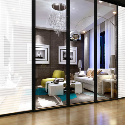 Pellicola per Finestra Design Smerigliato Strisce 0,9x50 m PVC - homemem39