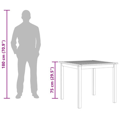 Garden Table 85x85x74 cm in Solid Acacia Wood