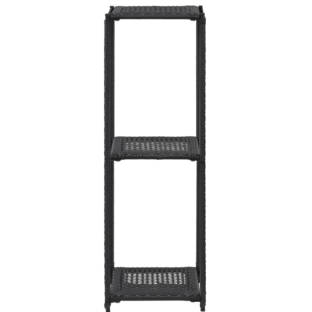 Scaffale Nero 30x30x90 cm in Polyrattan | homemem39