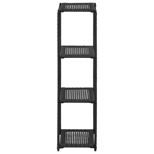 Scaffale Nero 30x30x120 cm in Polyrattan | homemem39