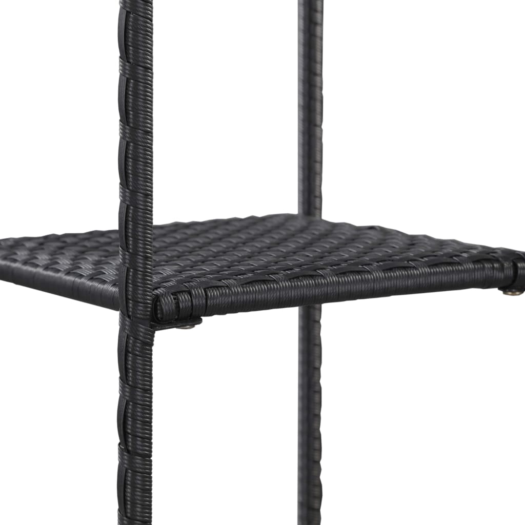Scaffale Nero 30x30x120 cm in Polyrattan | homemem39
