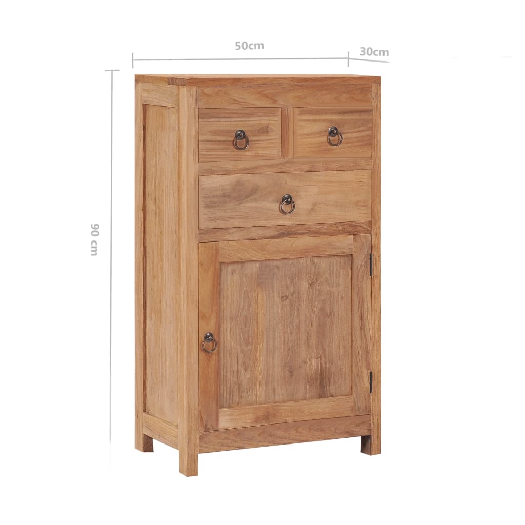 Credenza 50x30x90 cm in Legno Massello di Teak - homemem39