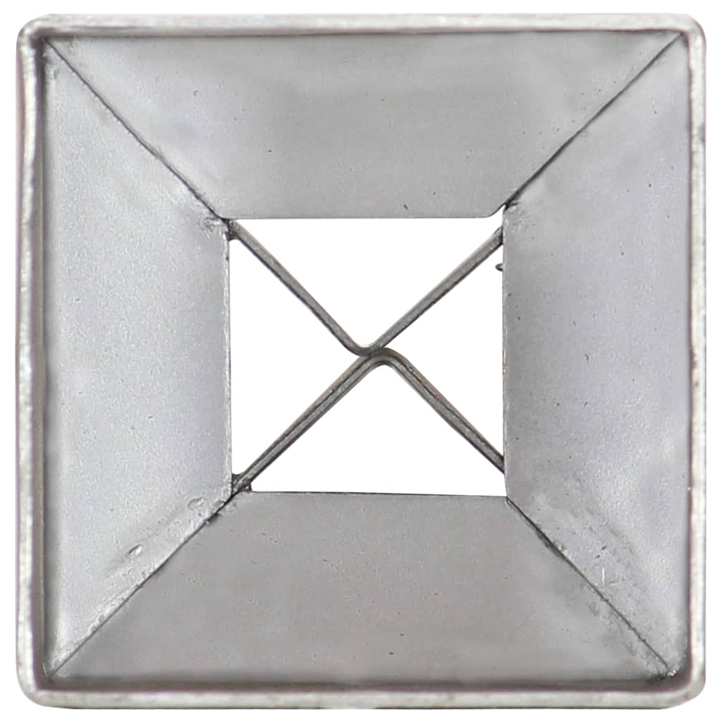 Erdnägel 2 Stück Silber 7x7x75 cm aus verzinktem Stahl