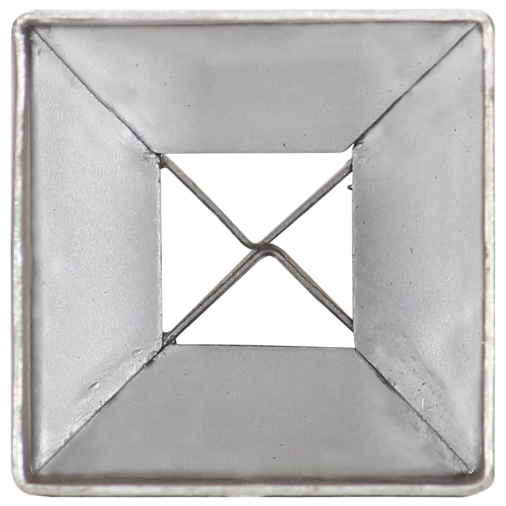 Picchetti di Terra 12 pz Argento 7x7x75 cm Acciaio Galvanizzato