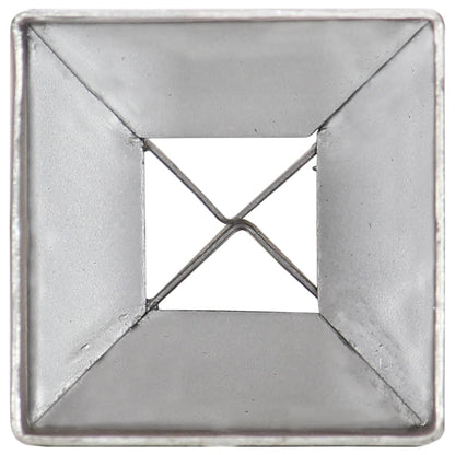 Picchetti di Terra 12 pz Argento 7x7x75 cm Acciaio Galvanizzato