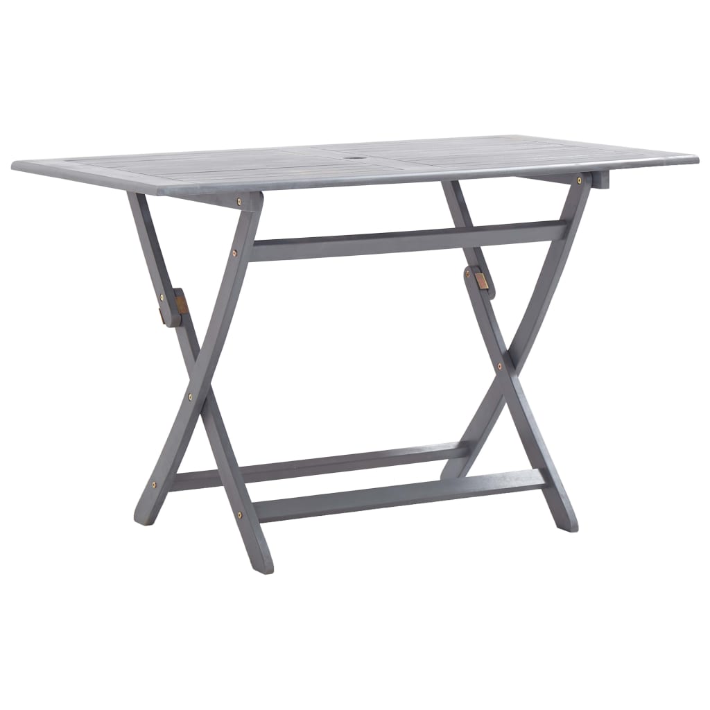 Set da Pranzo per Giardino 7 pz Legno Massello di Acacia Grigio | homemem39