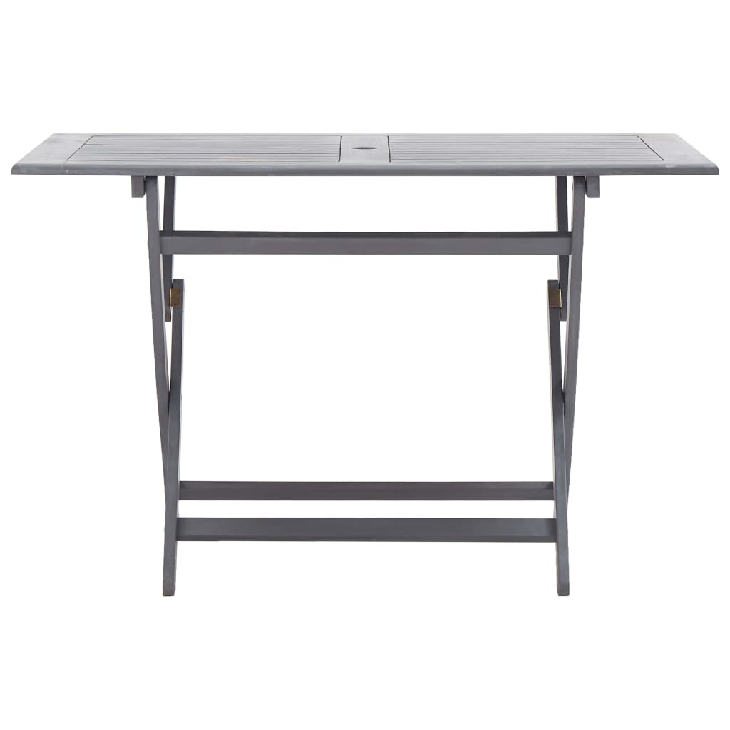 Set da Pranzo per Giardino 7 pz Legno Massello di Acacia Grigio
