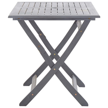 Set da Pranzo per Giardino 7 pz Legno Massello di Acacia Grigio