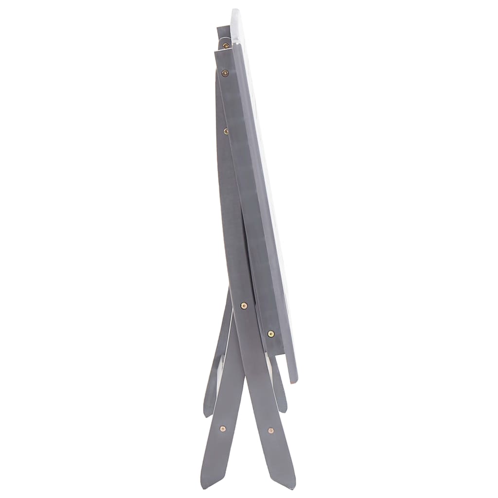 Set da Pranzo per Giardino 7 pz Legno Massello di Acacia Grigio