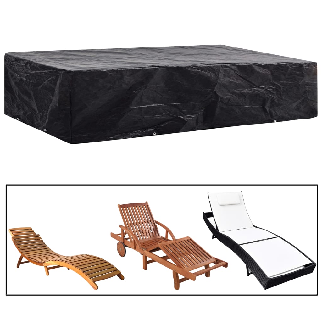 Coperture Arredi Giardino 2 pz 8 Occhielli 218x77x55 cm