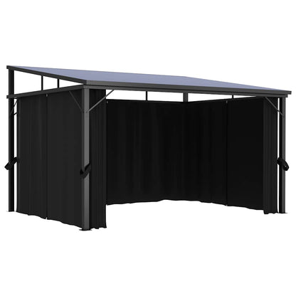 Gazebo con Tenda 405x294x244 cm Antracite | homemem39